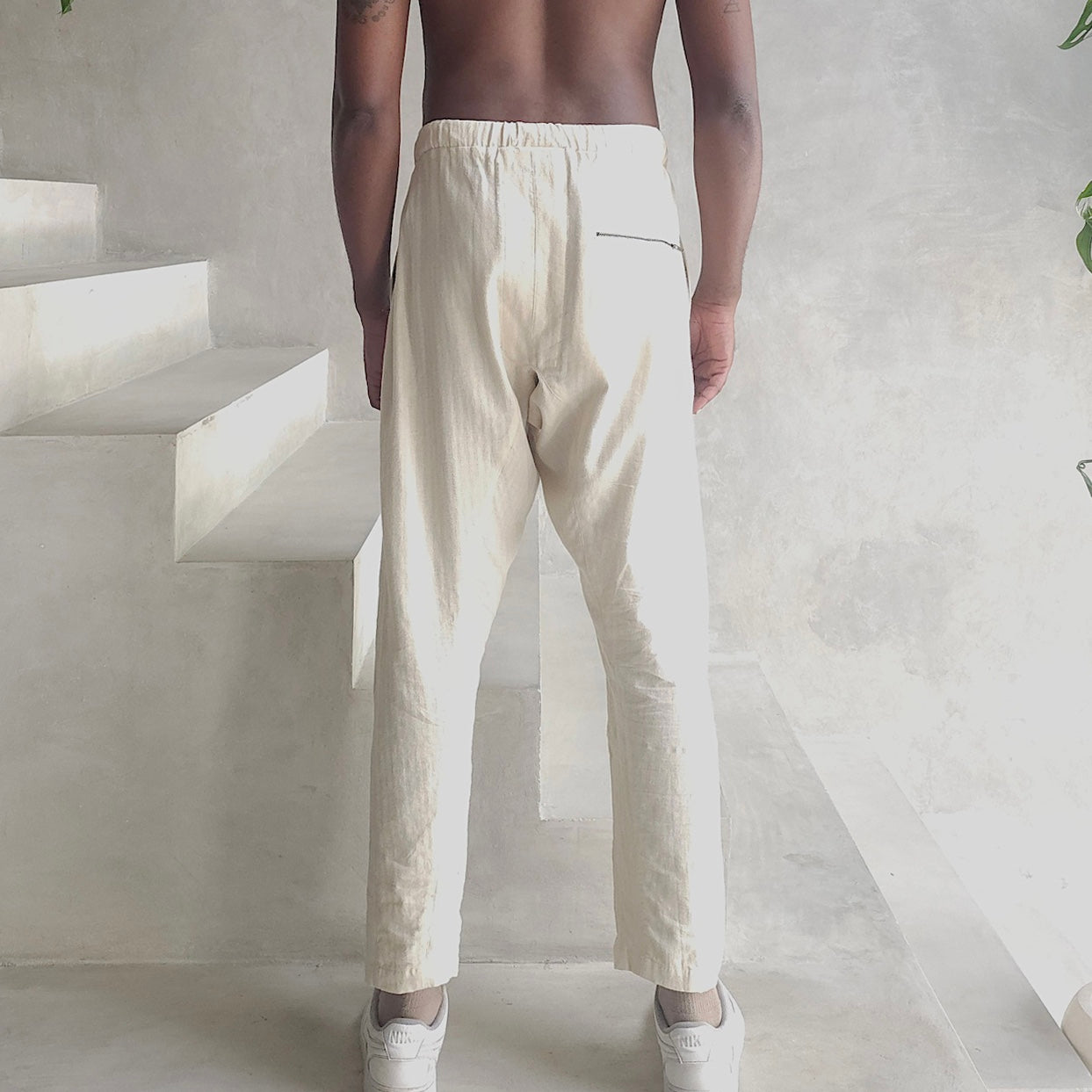 Hemp Easy Fit Pants Sand Men