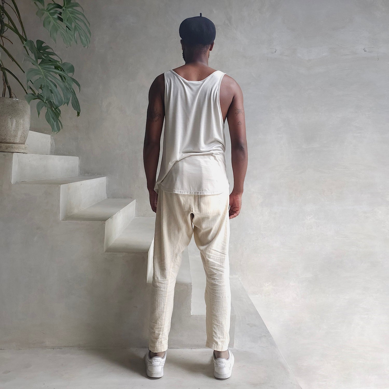 Hemp Easy Fit Pants Sand Men