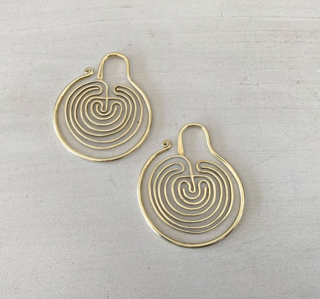 Labyrinth Ear Weights Brass