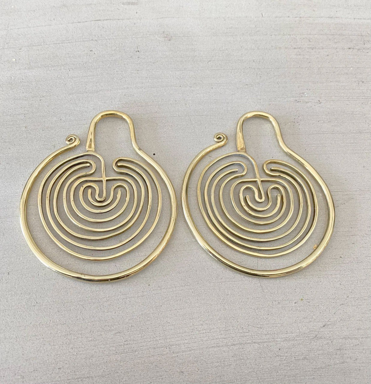 Labyrinth Ear Weights Brass