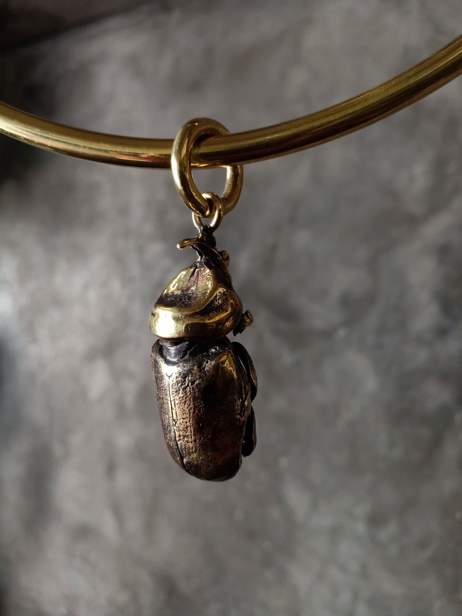 Beetle Pendant Brass