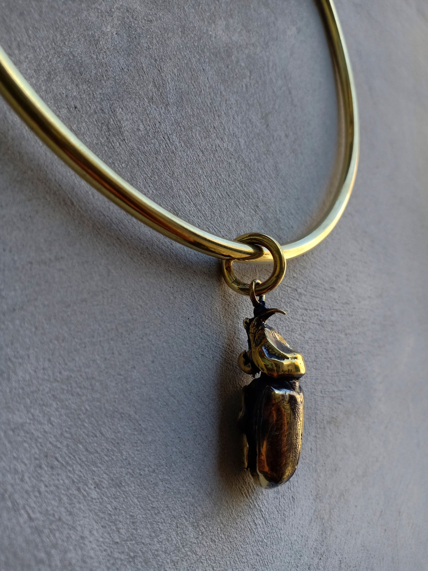 Beetle Pendant Brass
