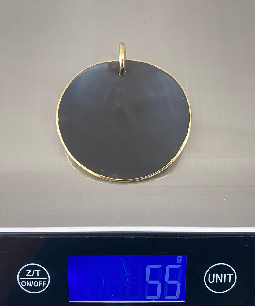 Big Circle Pendant  Brass - eleven44