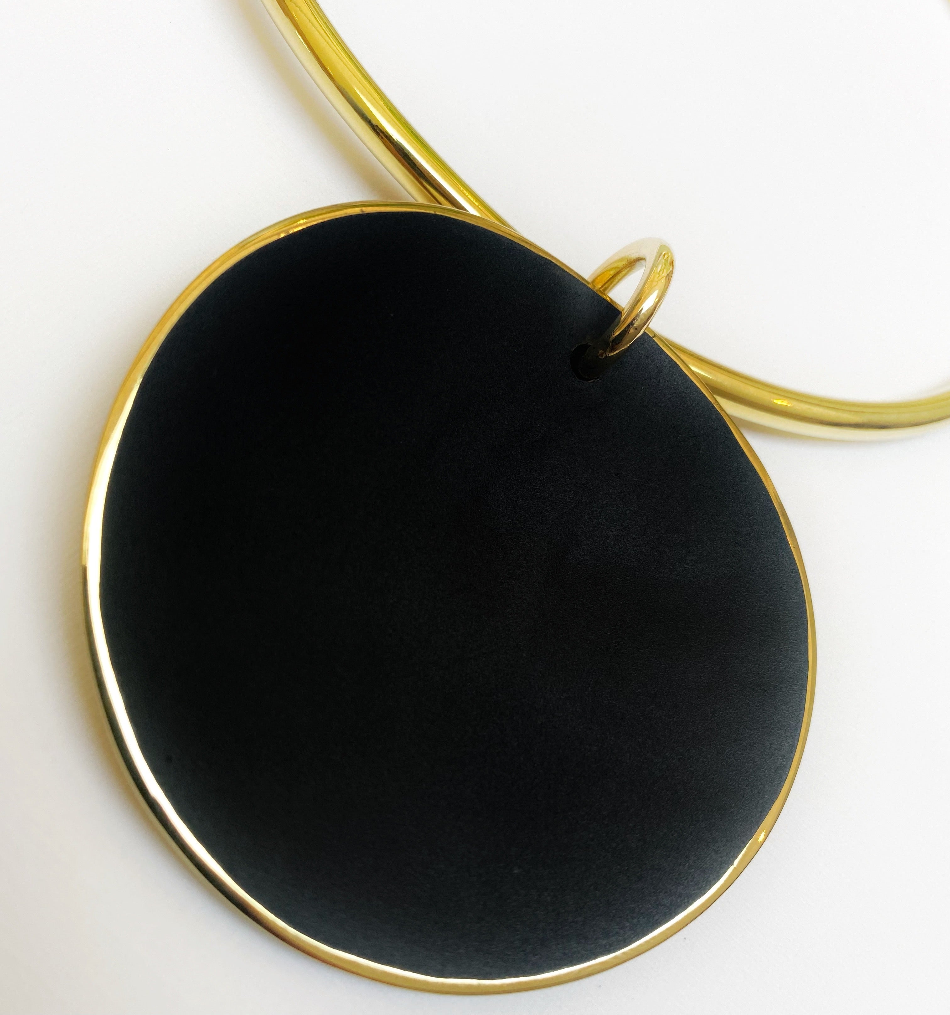 Big Circle Pendant Brass Oxide