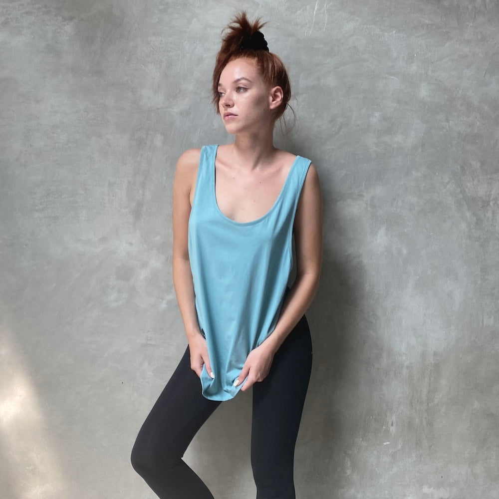 Sky Blue Tank Top Organic Cotton