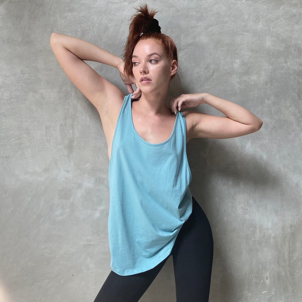 Sky Blue Tank Top Organic Cotton