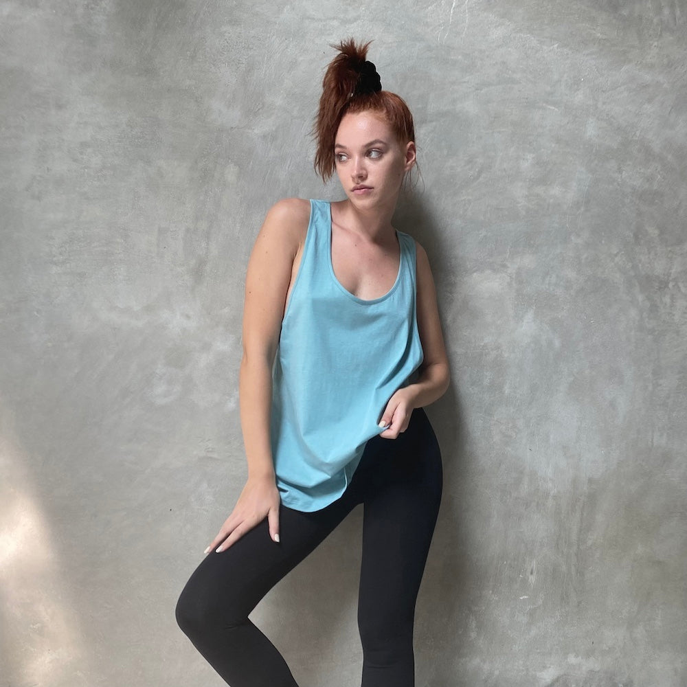 Sky Blue Tank Top Organic Cotton