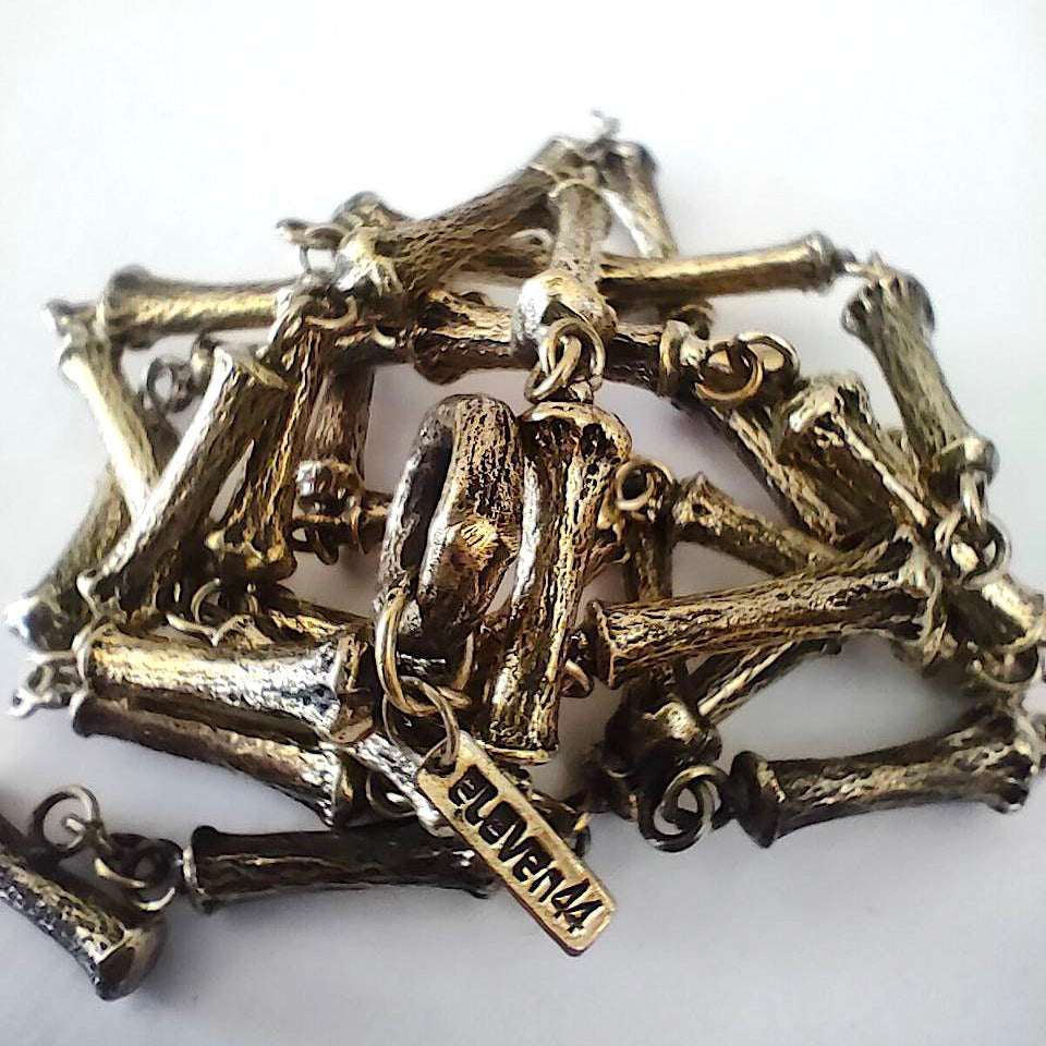 Men's Bone Necklace Brass Small