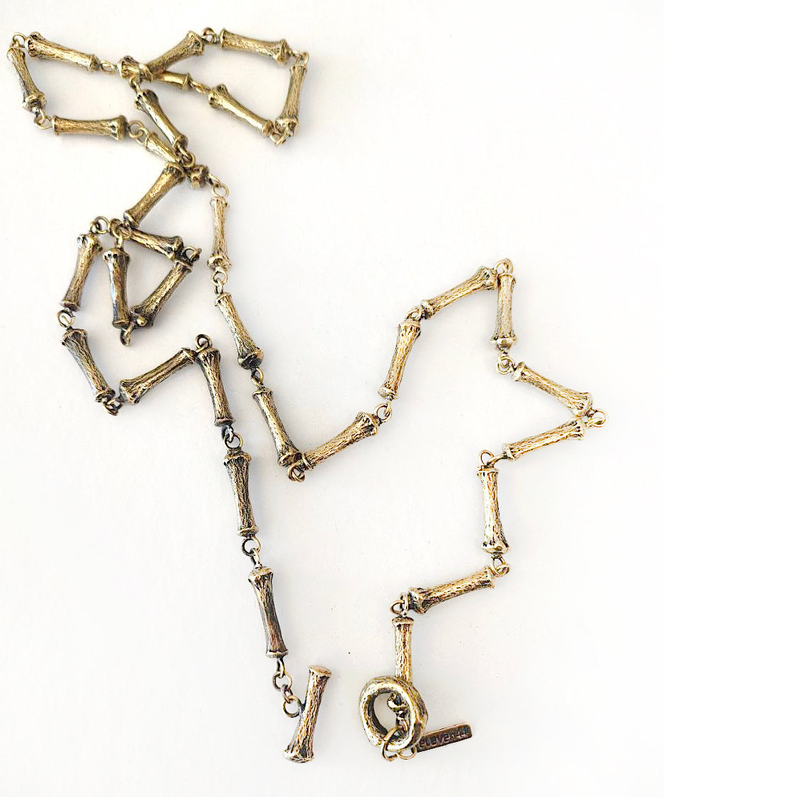 Men's Bone Necklace Brass Medium