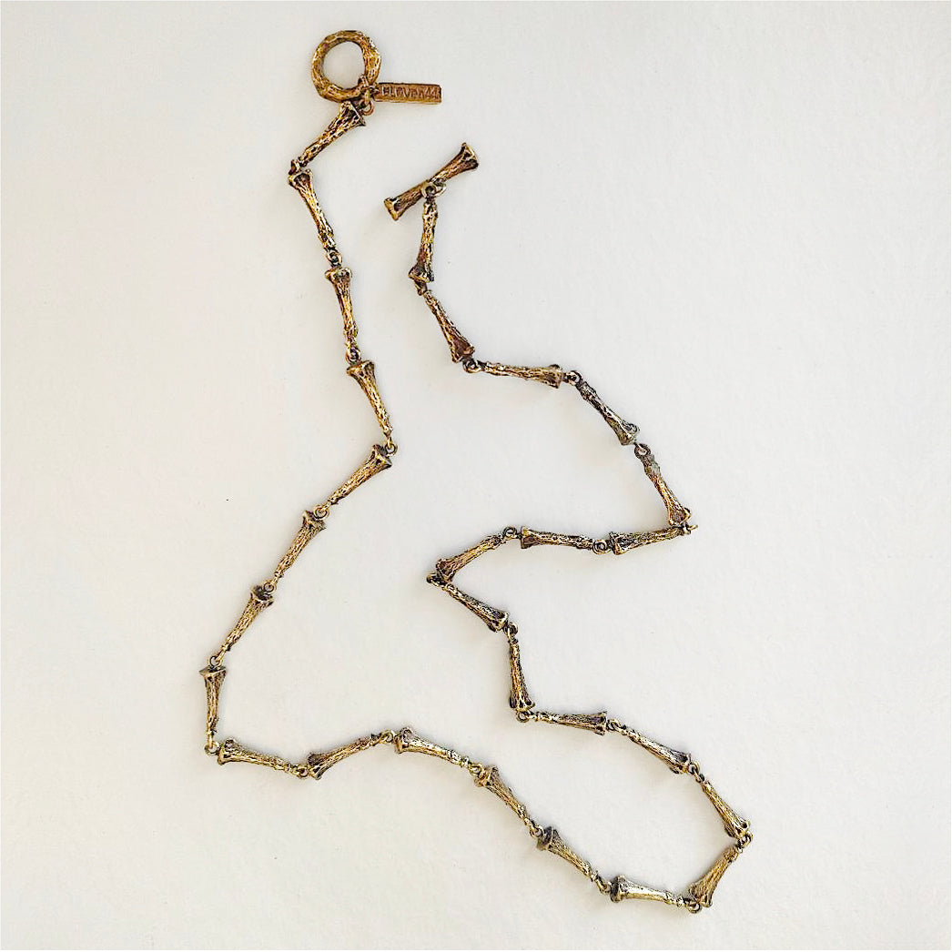 Bone Necklace Brass Small