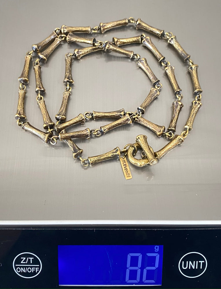 Bone Necklace Brass Medium - eleven44