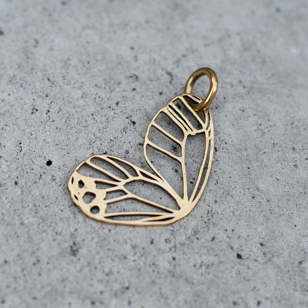 Butterfly Wing Pendant Brass