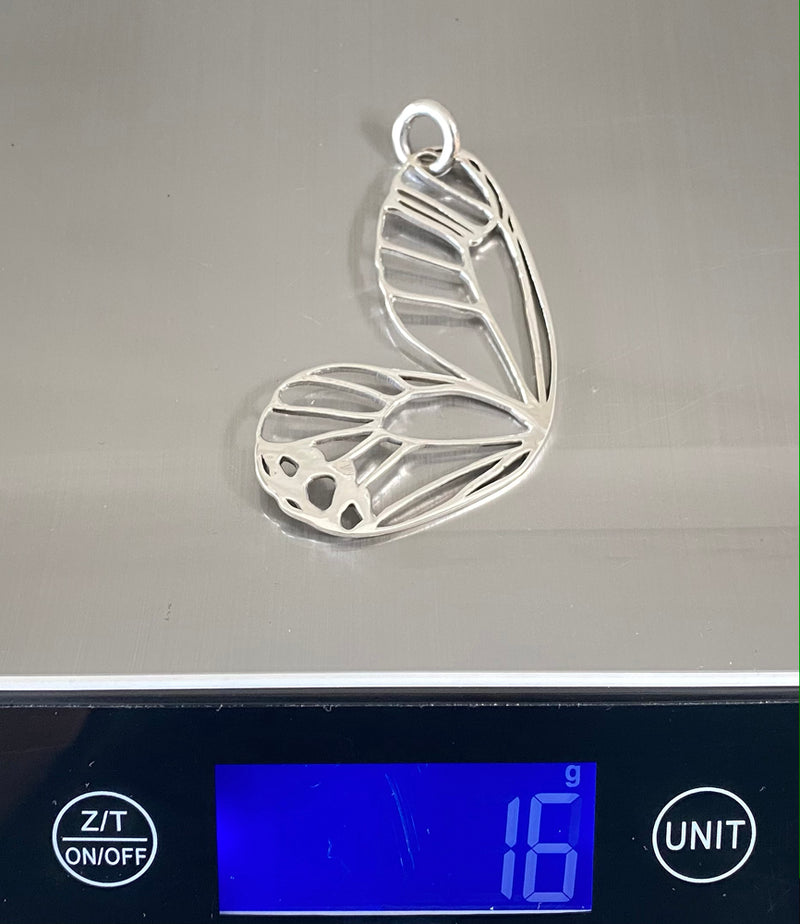 Butterfly Wing Pendant Sterling Silver - eleven44