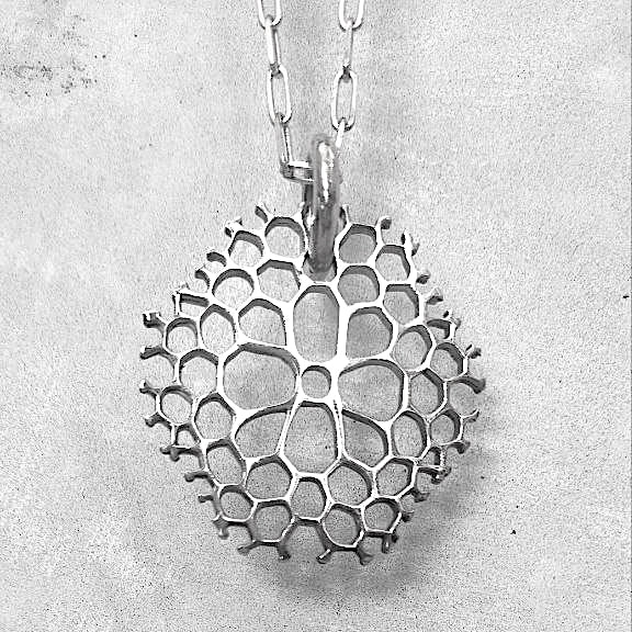 Coral Pendant Sterling Silver