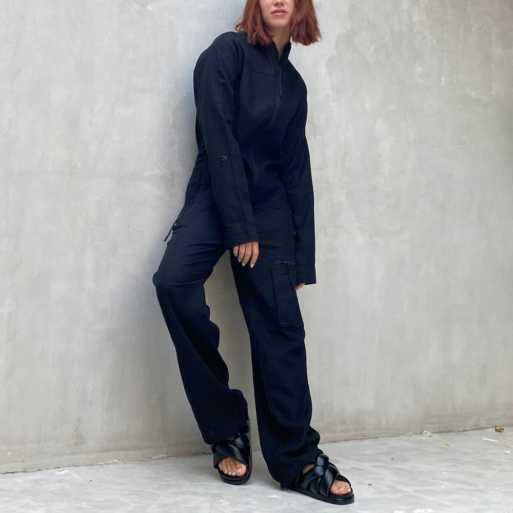 Hemp Coverall Black