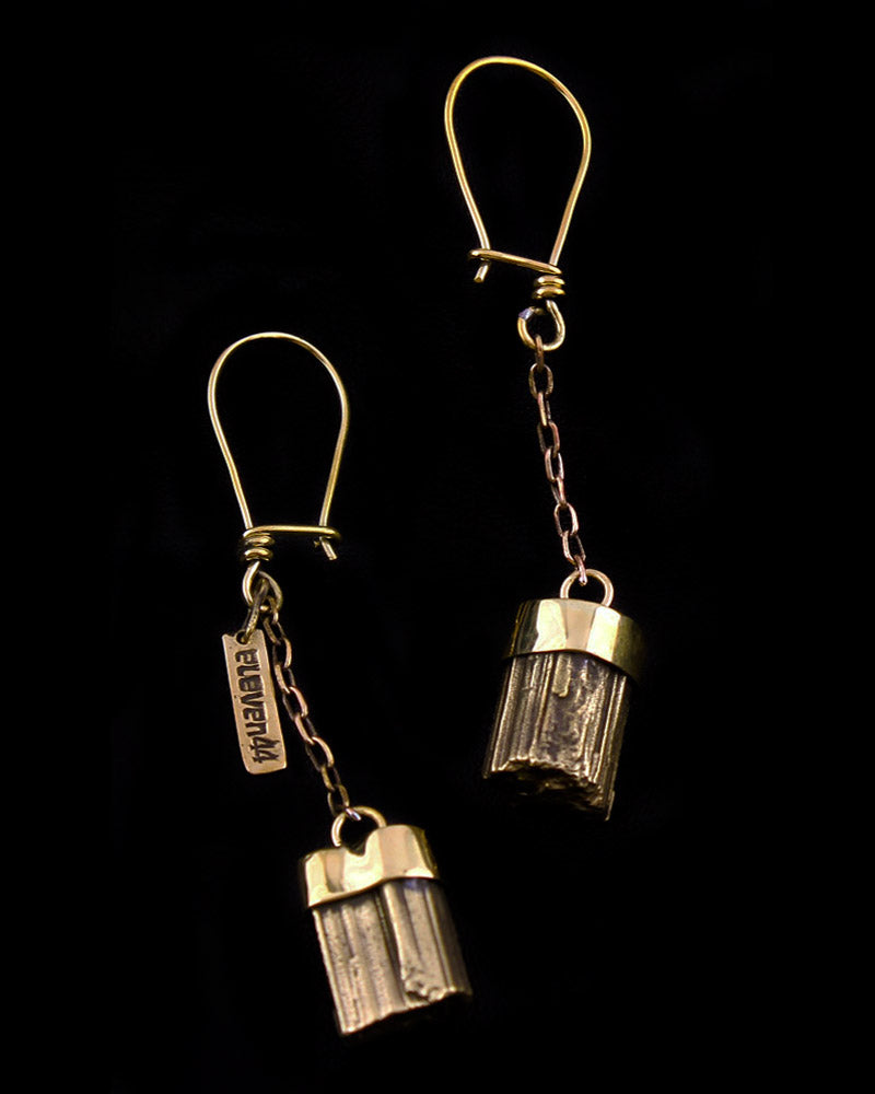 Crystal Earring Brass