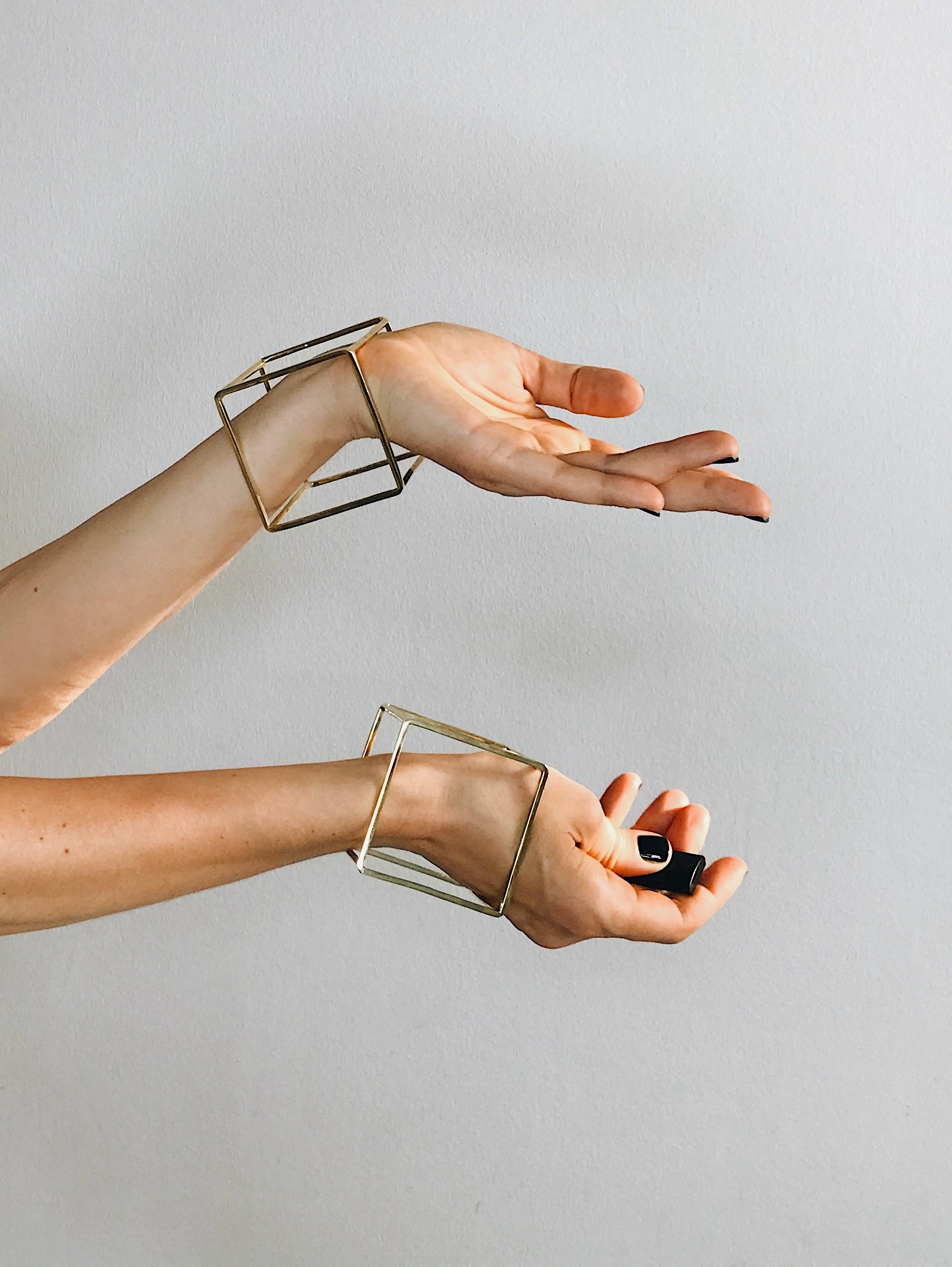 Cube Cuff Brass