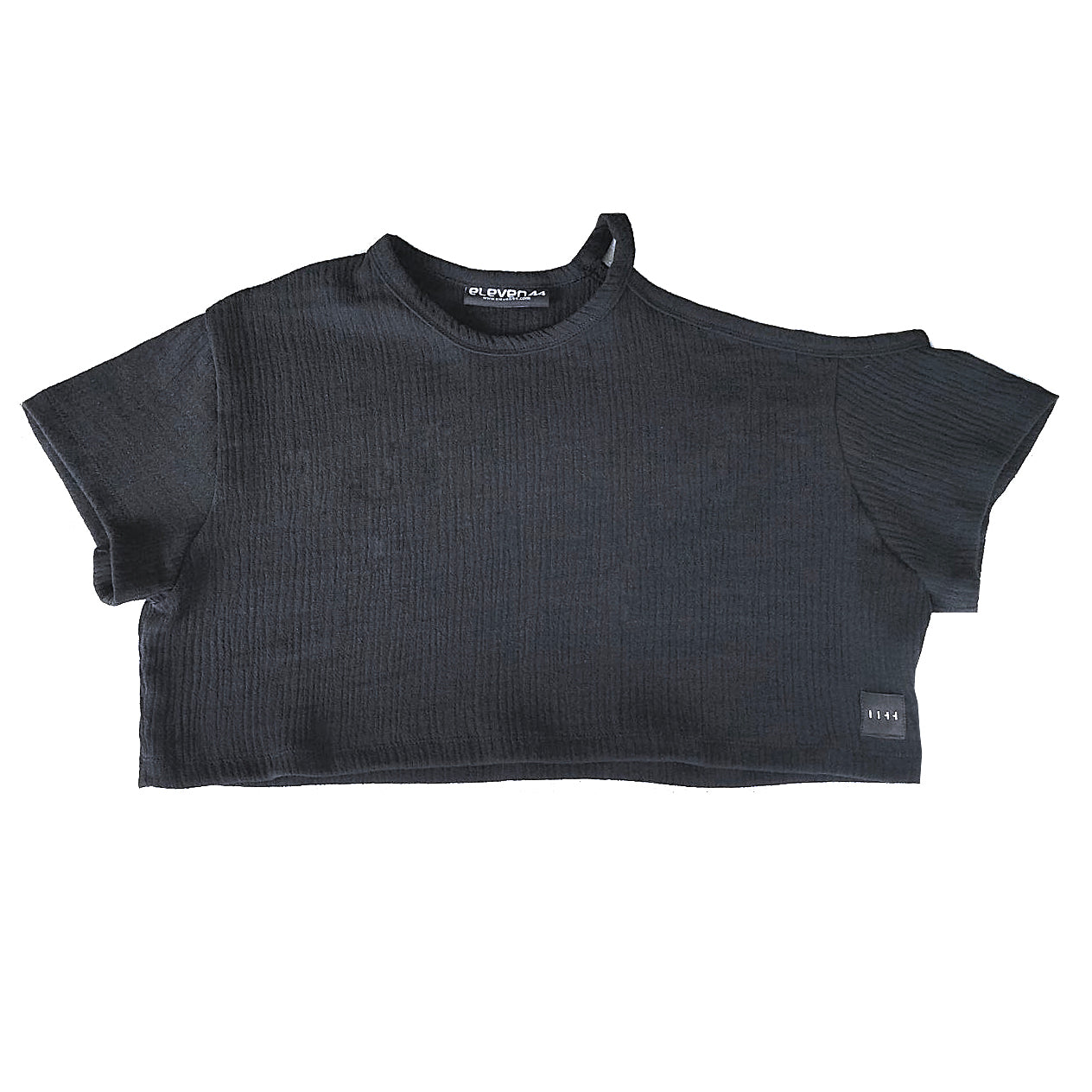 Hemp Gauze Crop Top Black