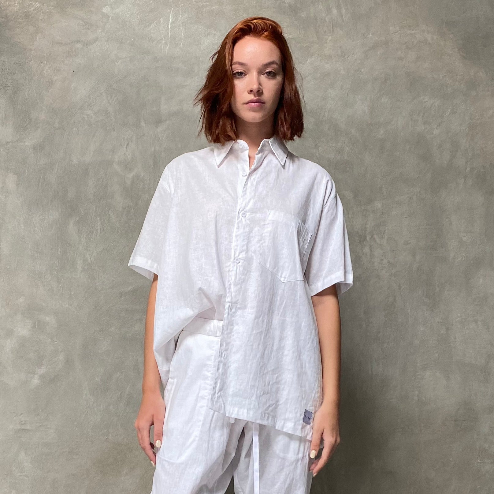 Hemp Button Shirt White