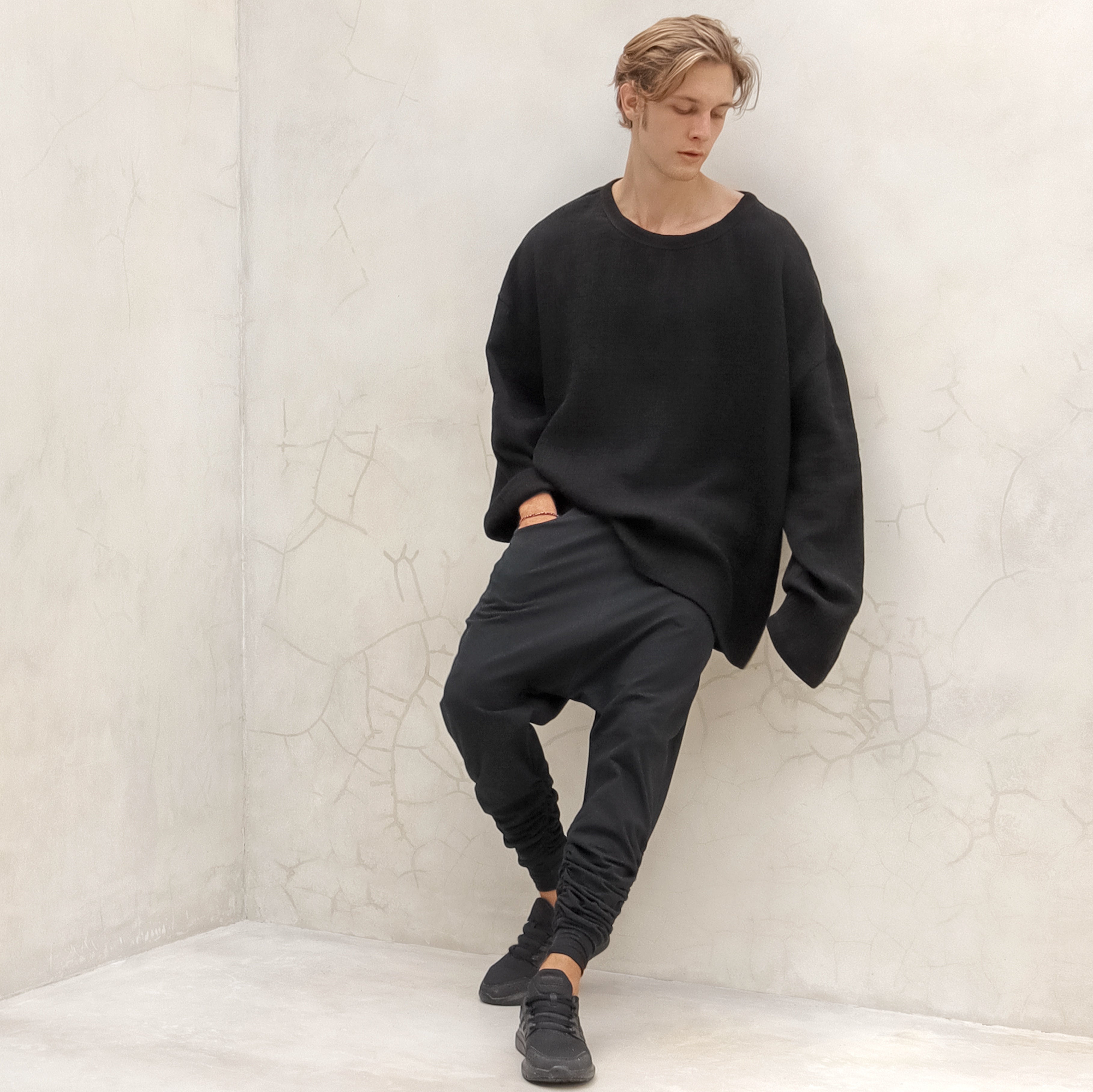 Hemp Gauze Long Sleeve Top Men