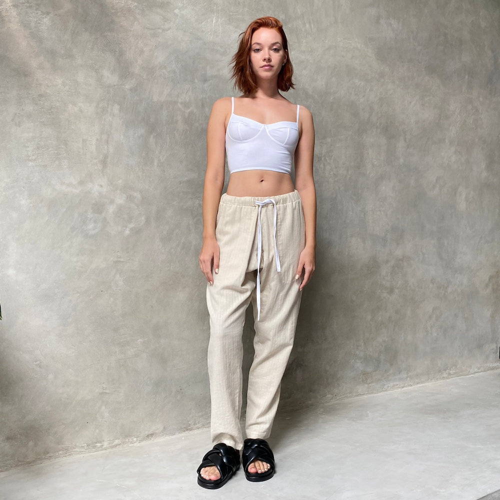 Hemp Easy Fit Pants Sand