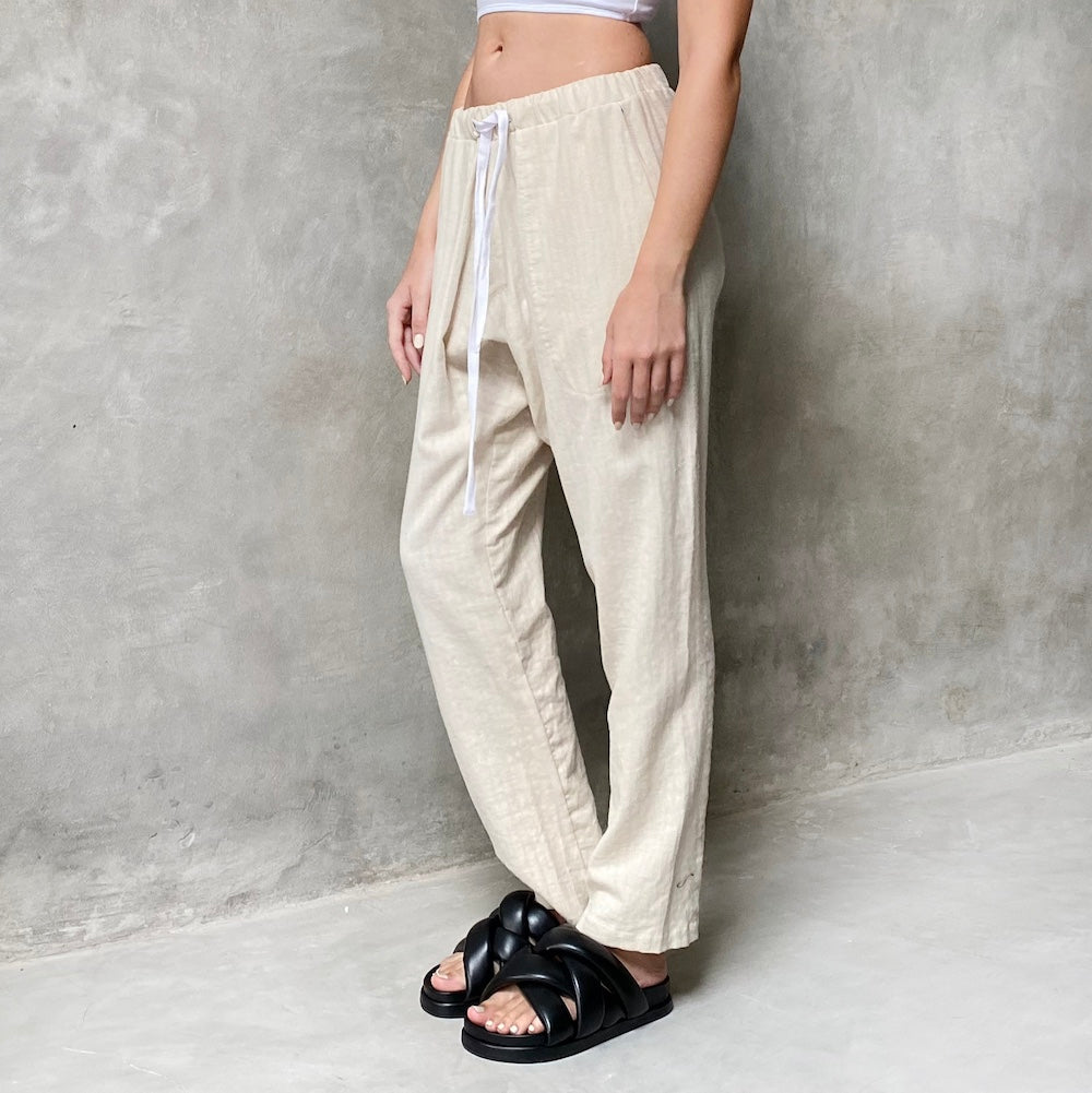 Hemp Easy Fit Pants Sand