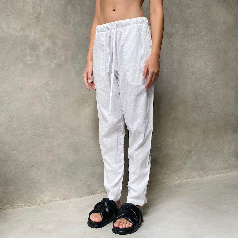 Hemp Easy Fit Pants White