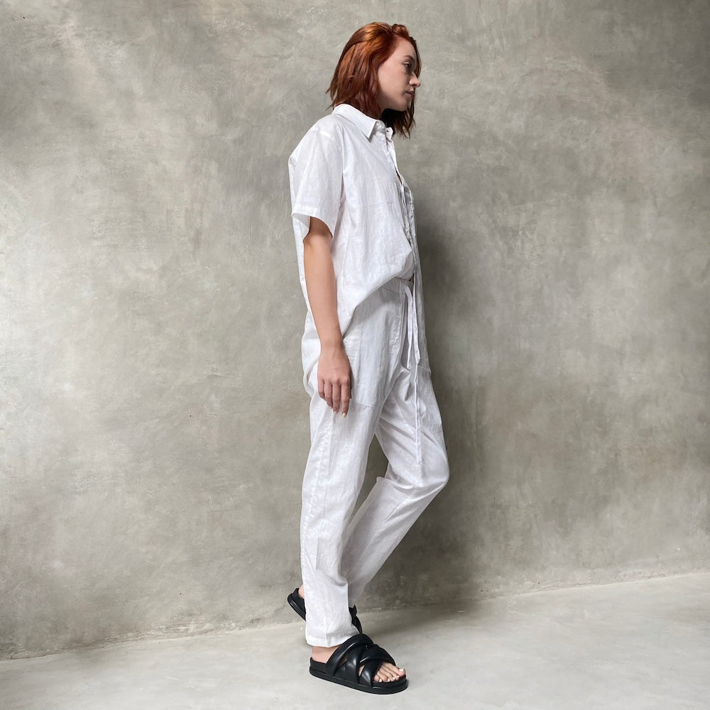 Hemp Button Shirt White