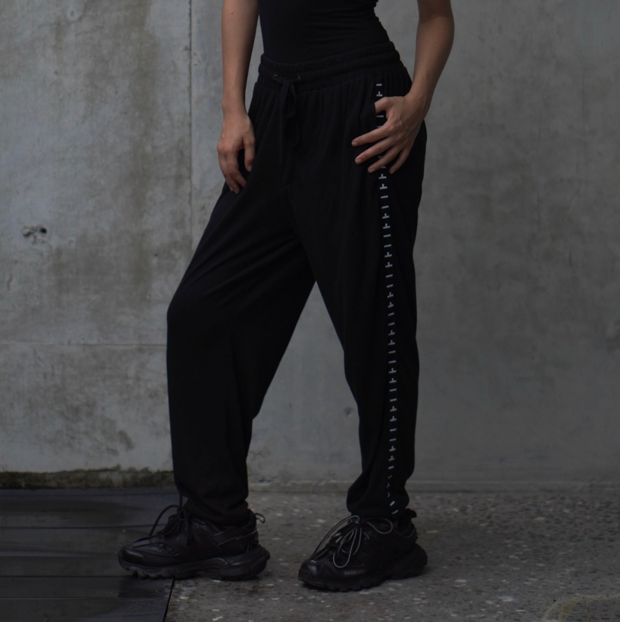 Hemp Slub Sweatpants Black