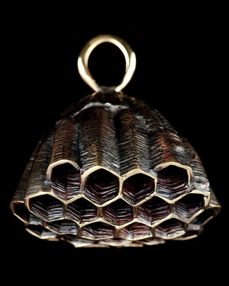 Honeycomb Pendant Brass