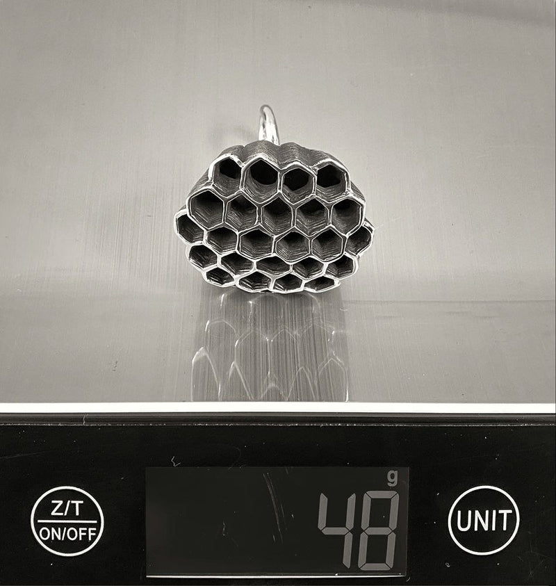 Honeycomb Pendant Silver - eleven44