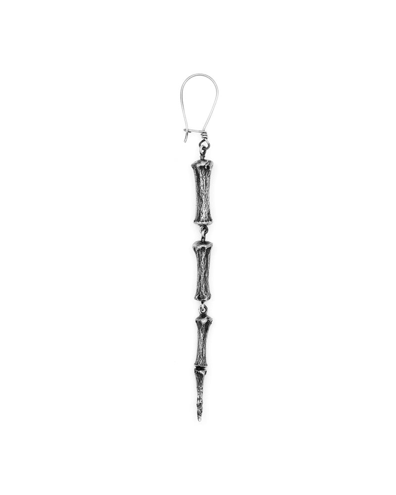 Horse Tail Bone Earrings Silver