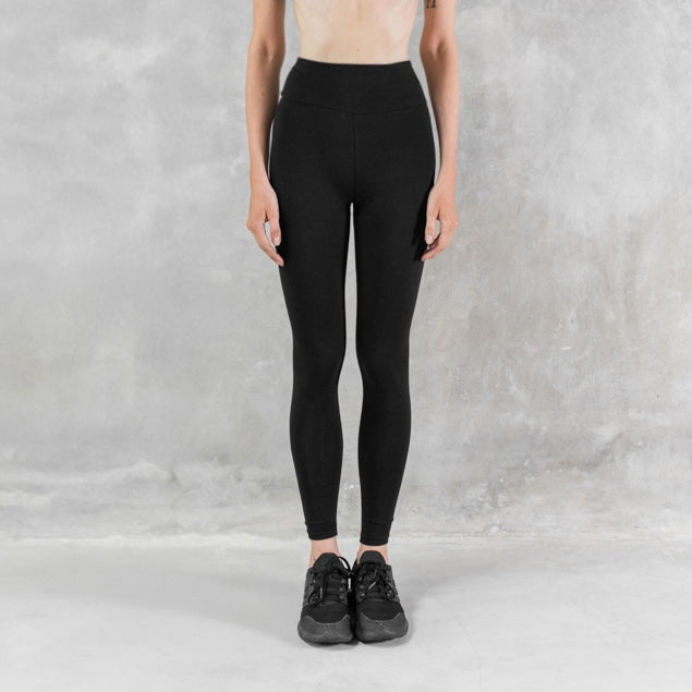 Black High Waist Leggings Organic Cotton