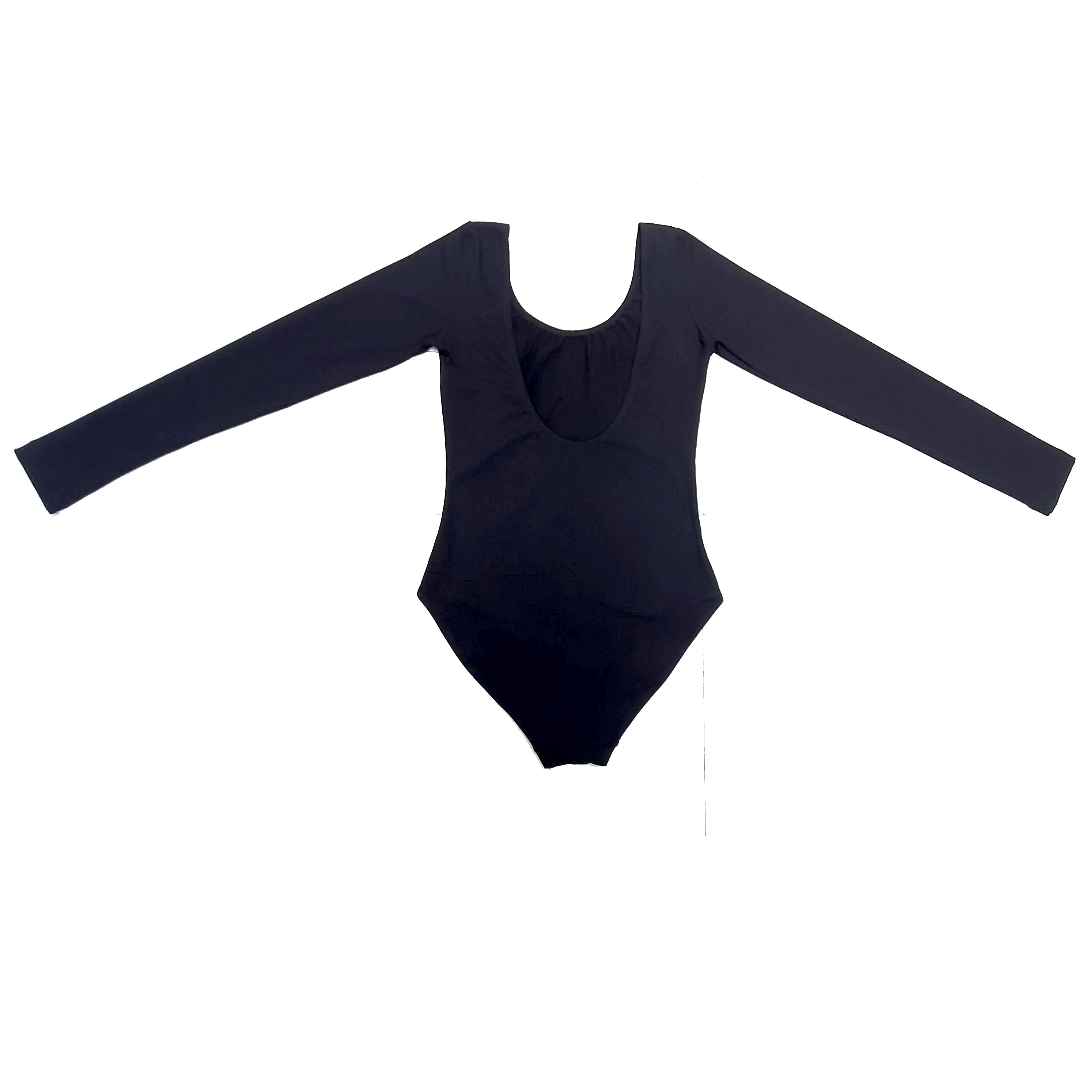 Black Bodysuit Long Sleeve OG Cotton Lycra