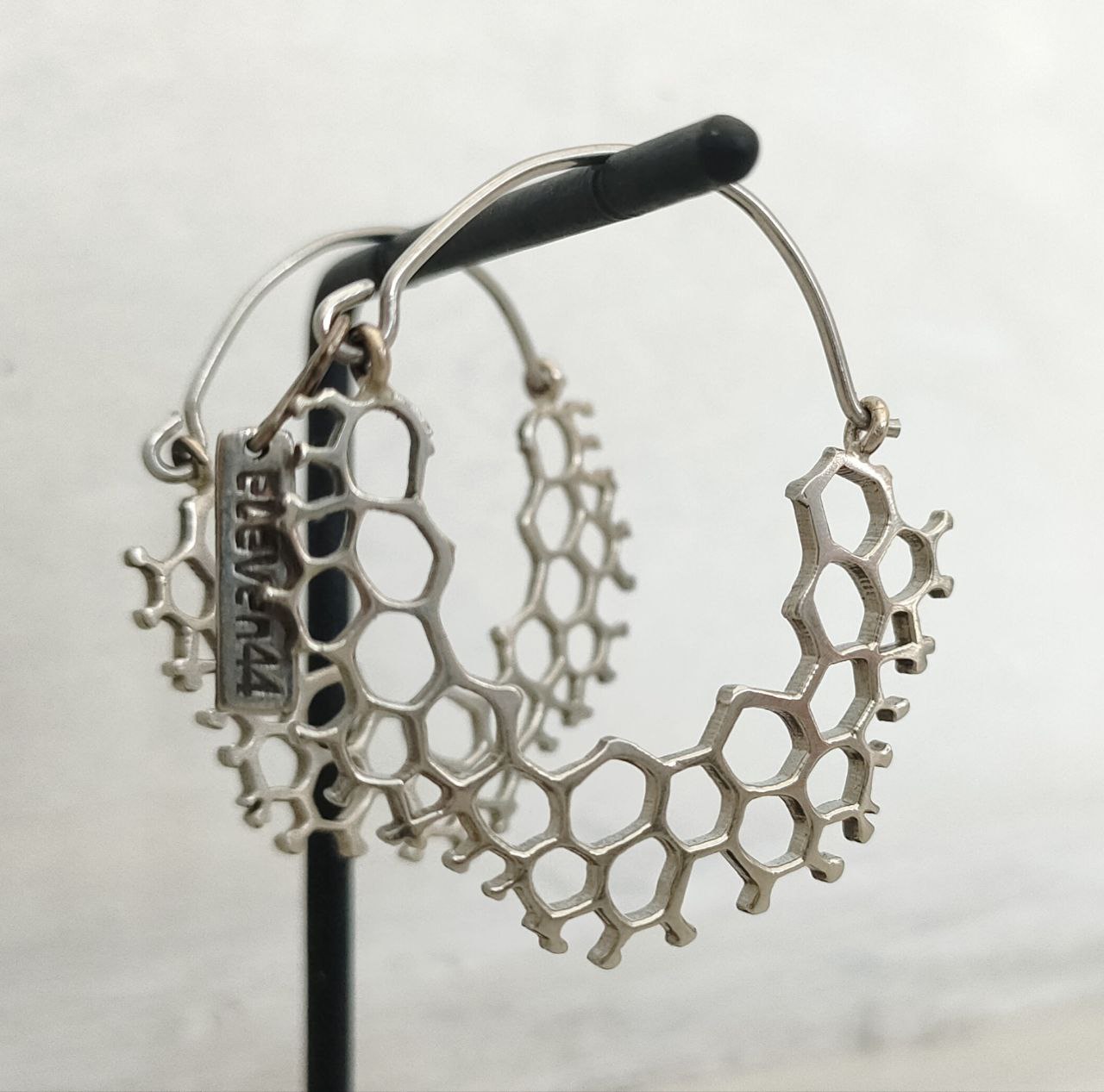 Hex Hoops Mini Silver