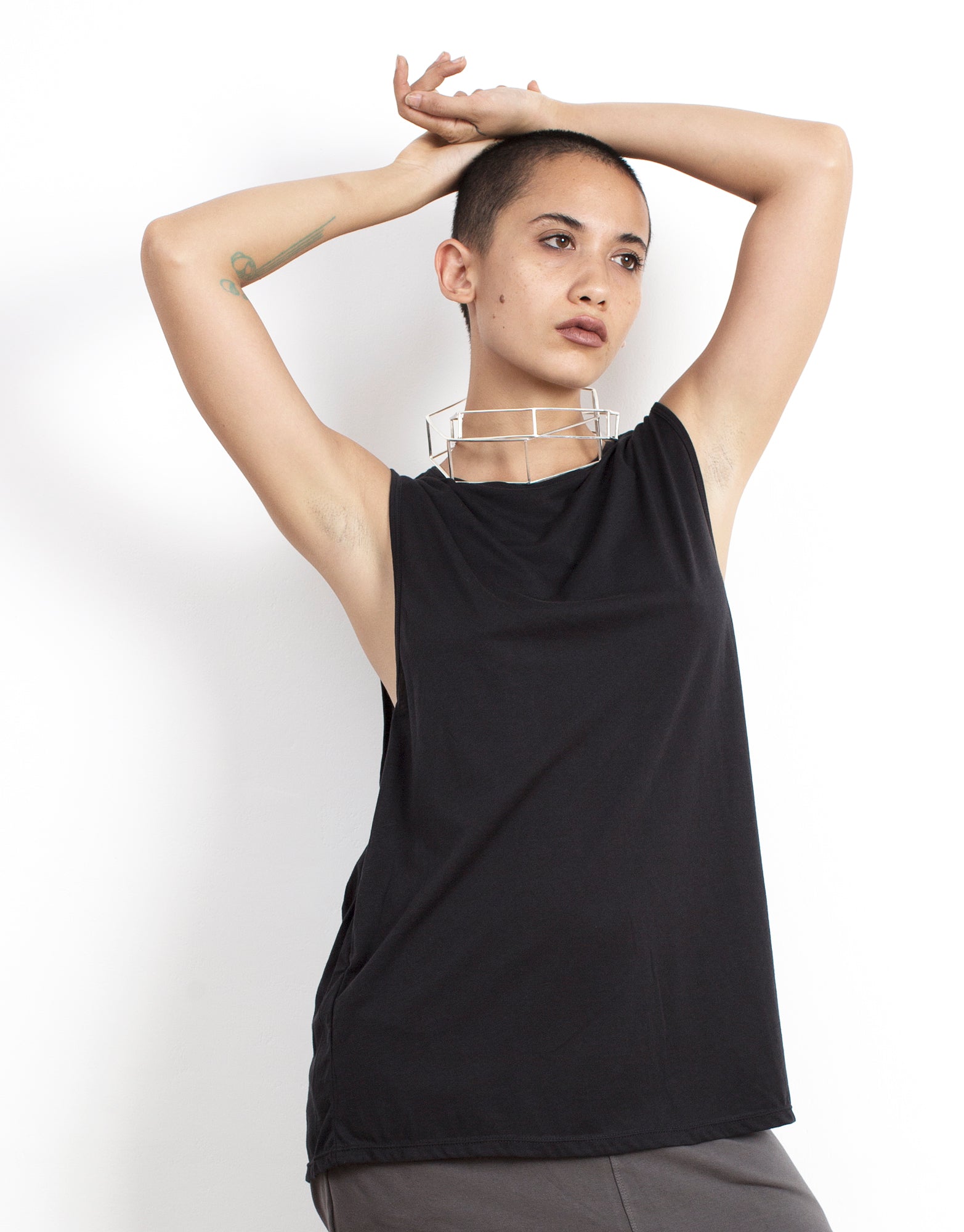 Muscle Tee Black Organic Cotton