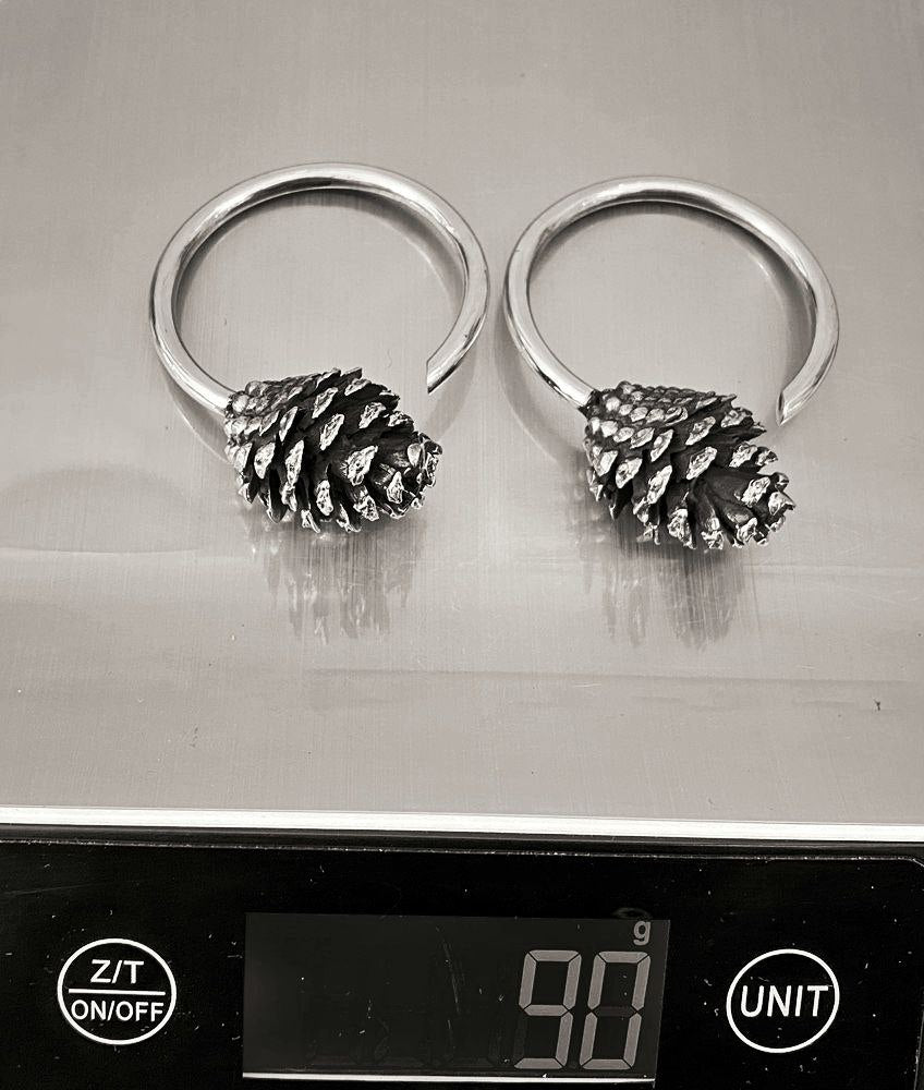 Pine Cone Weights Silver - eleven44