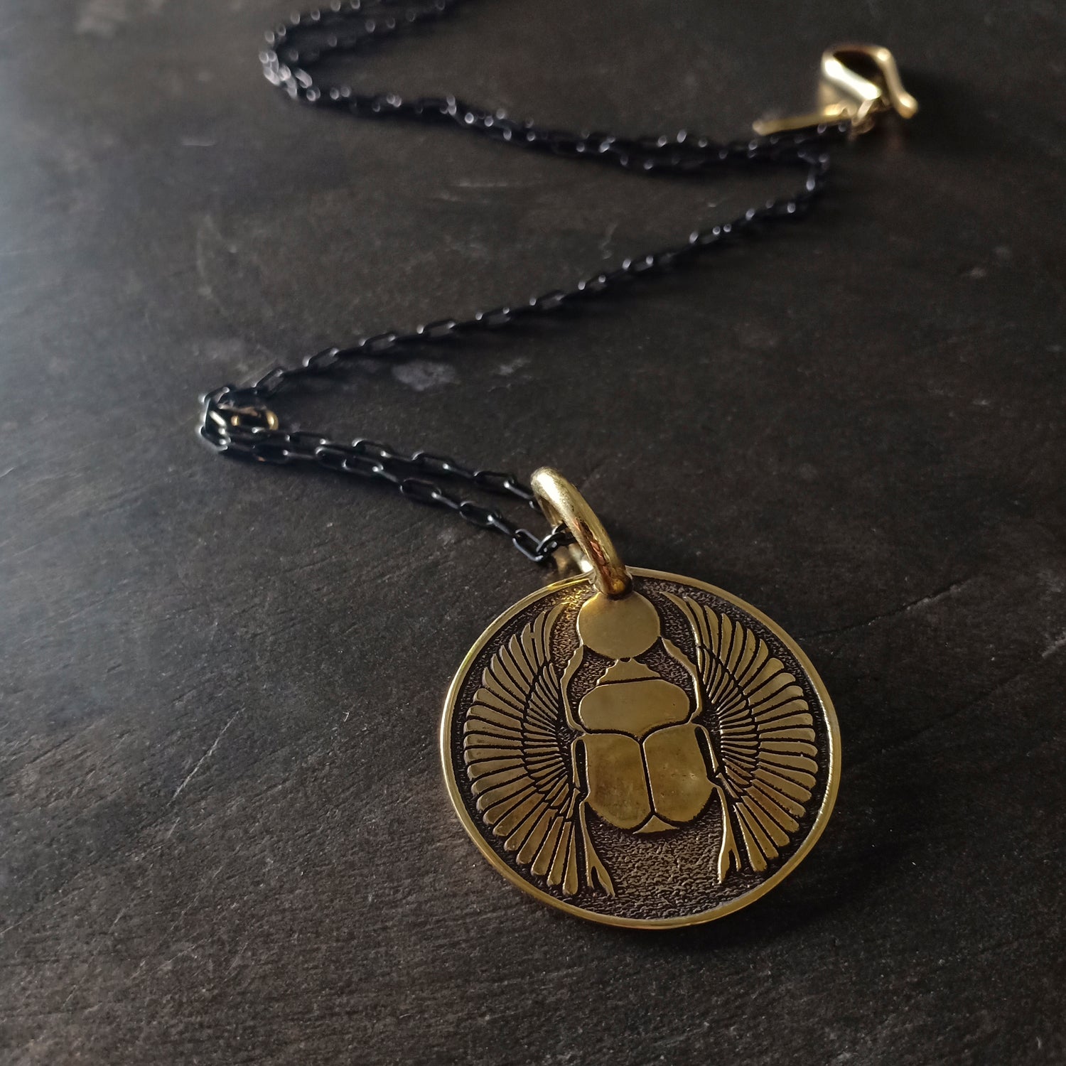 Scarab Pendant Brass