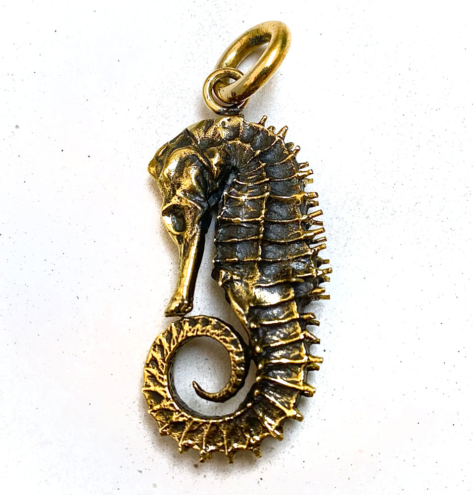 Seahorse Pendant Brass