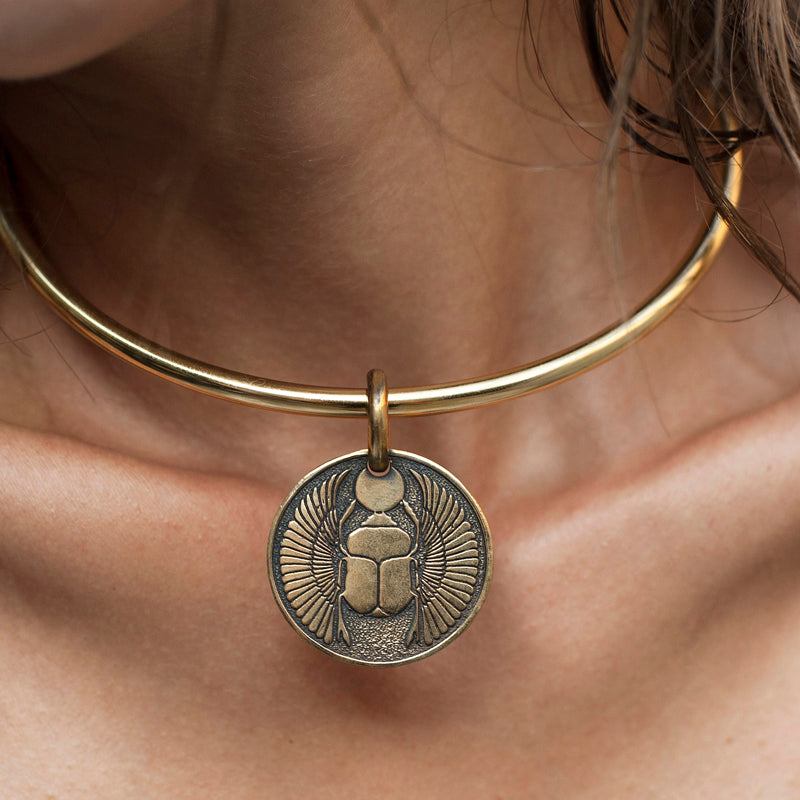 Scarab Pendant Brass