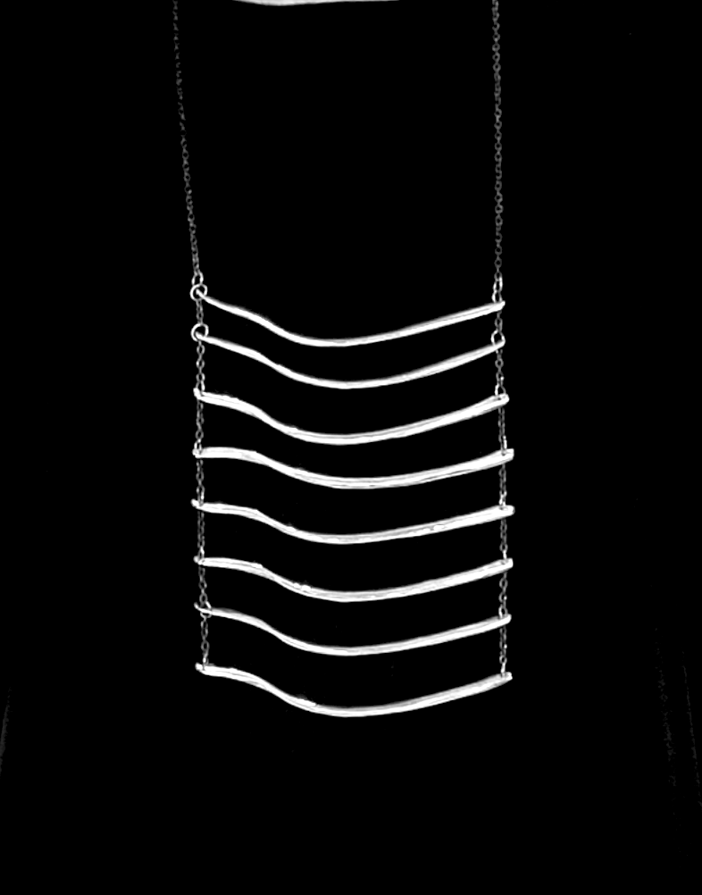 Bone Breast Plate Silver