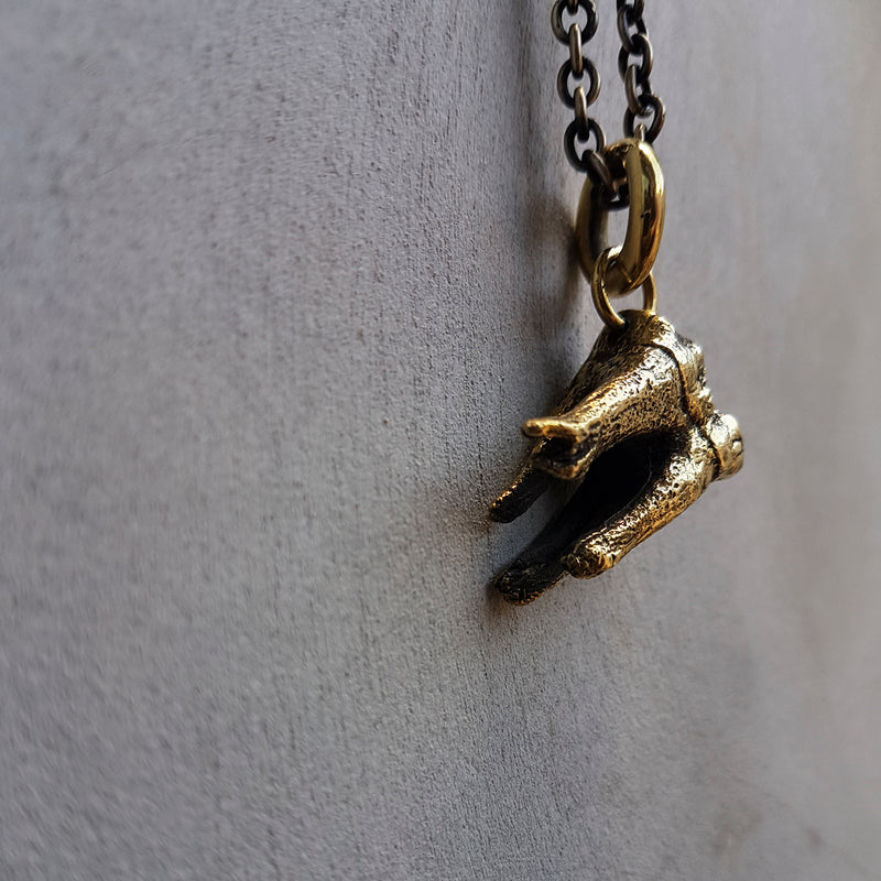 Tooth Pendant Brass