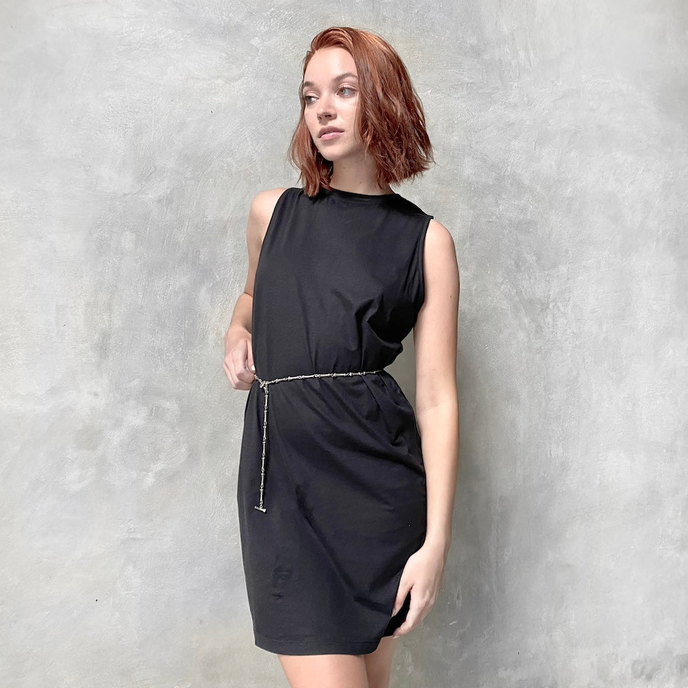 Black T-Shirt Dress Organic Cotton