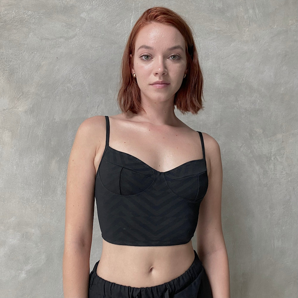 Zig Zag Bustier Organic Cotton Lycra