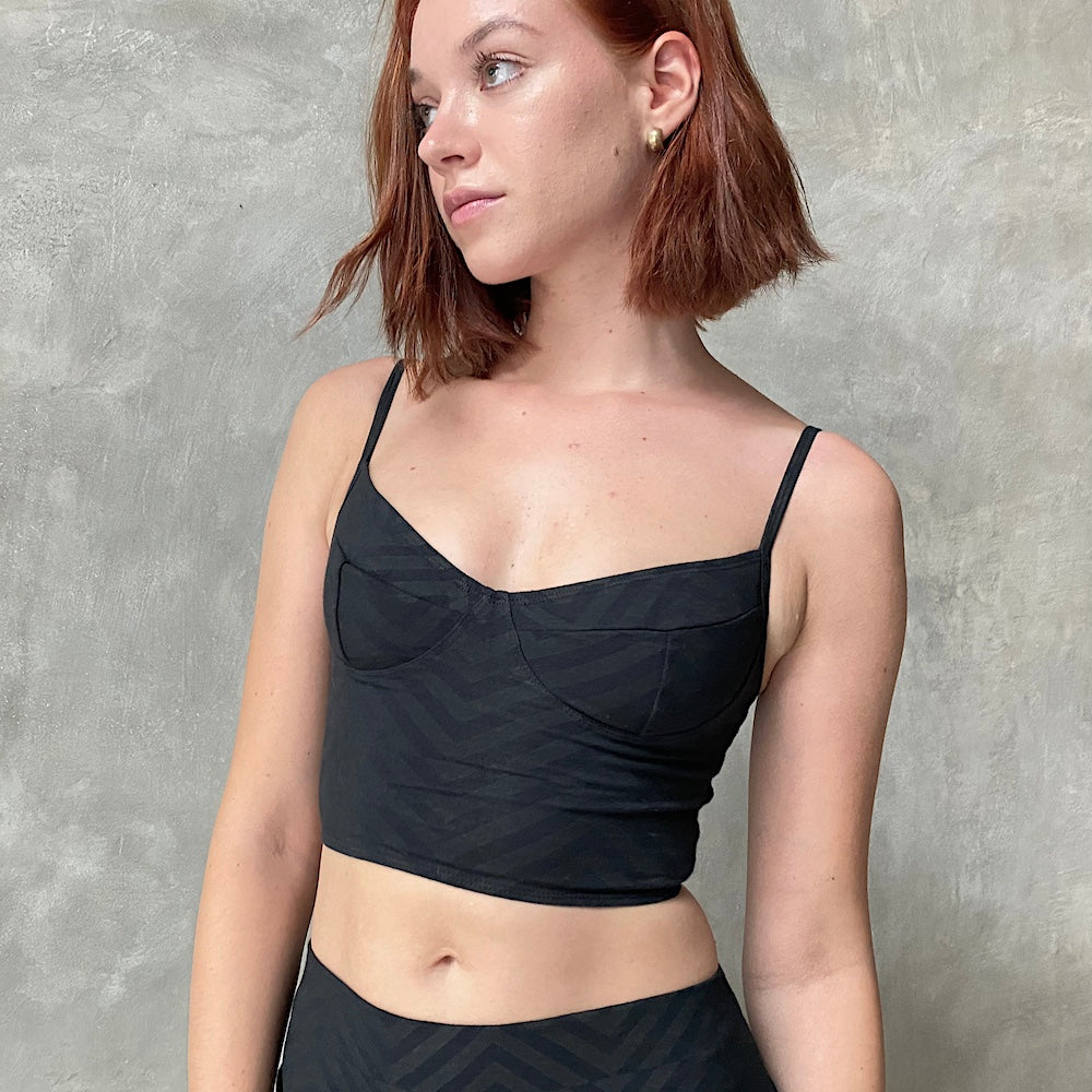 Zig Zag Bustier Organic Cotton Lycra