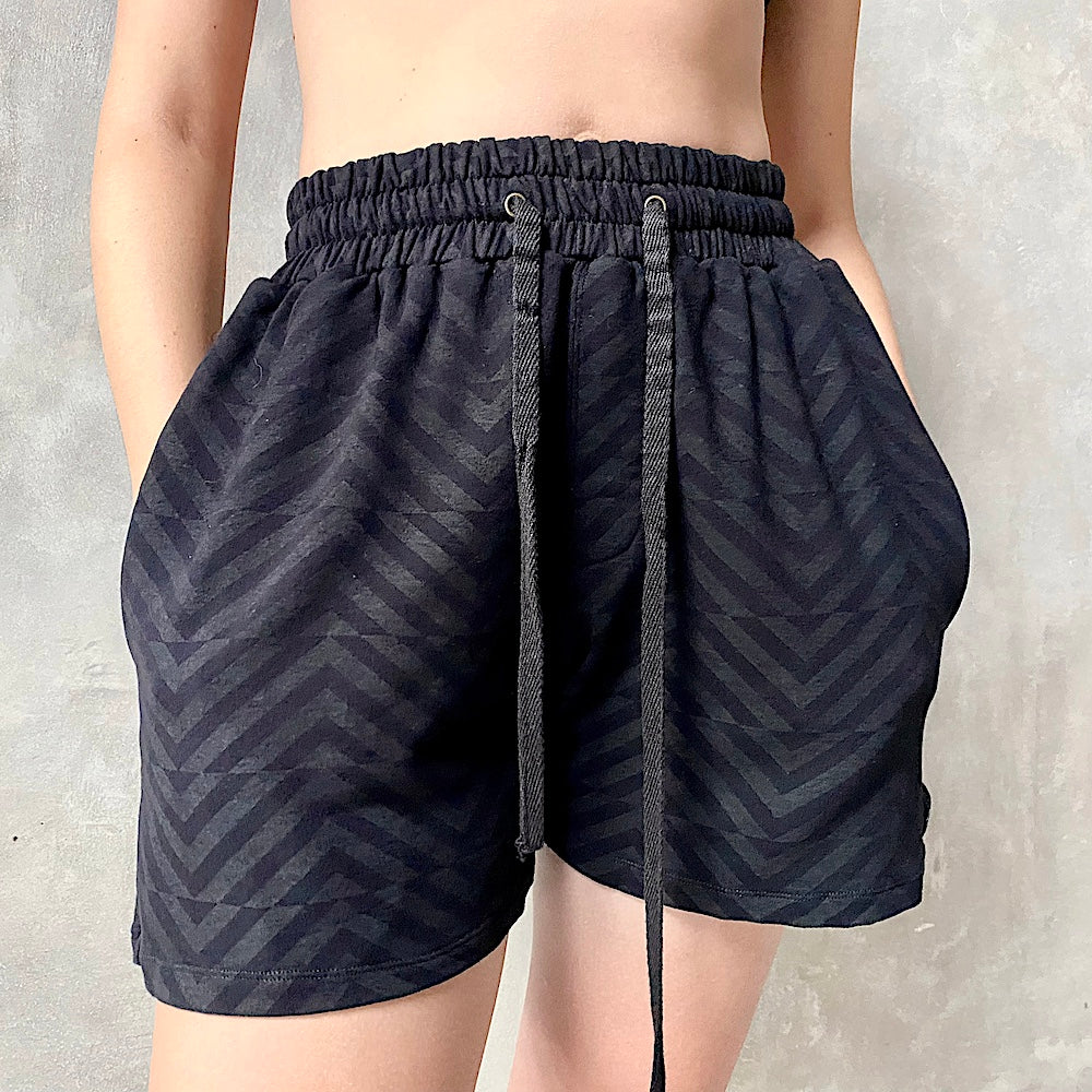 Zig Zag Sweatshorts Bamboo Terry