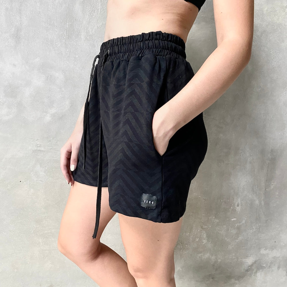 Zig Zag Sweatshorts Bamboo Terry