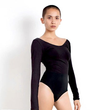 Black Bodysuit Long Sleeve OG Cotton Lycra