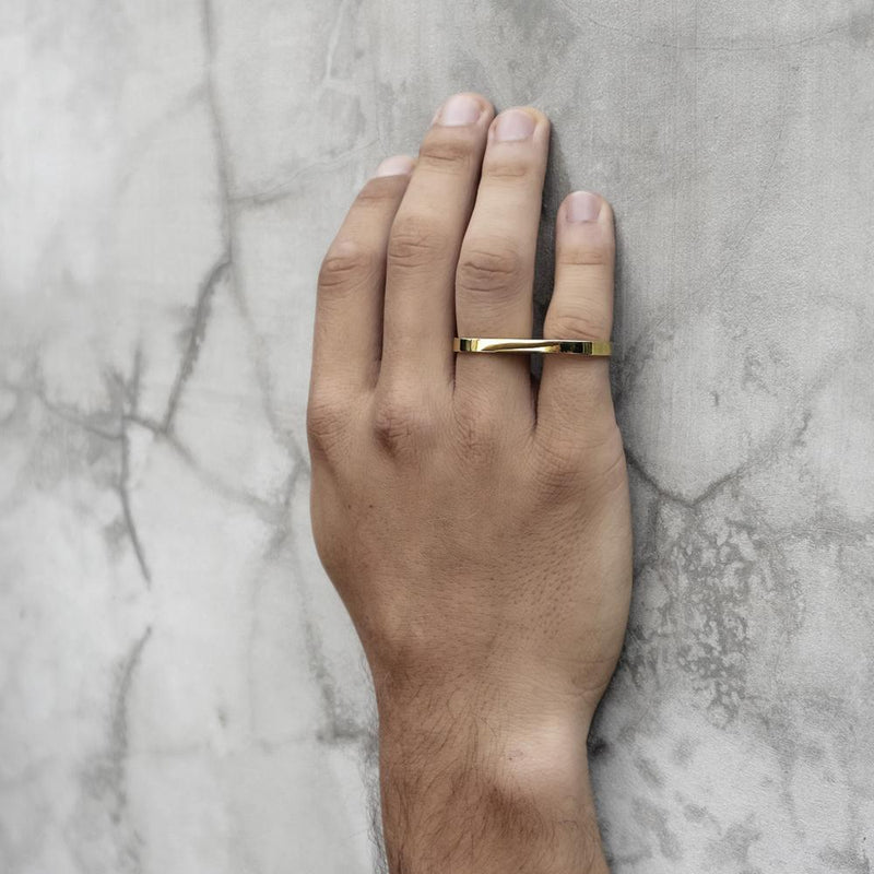 2 Finger Ring Slim Gold - eleven44