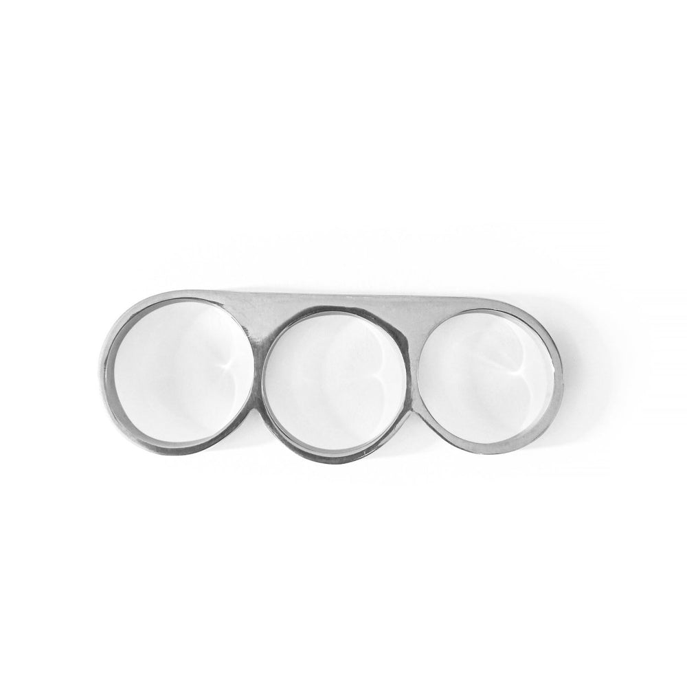 3 Finger Ring Slim Silver